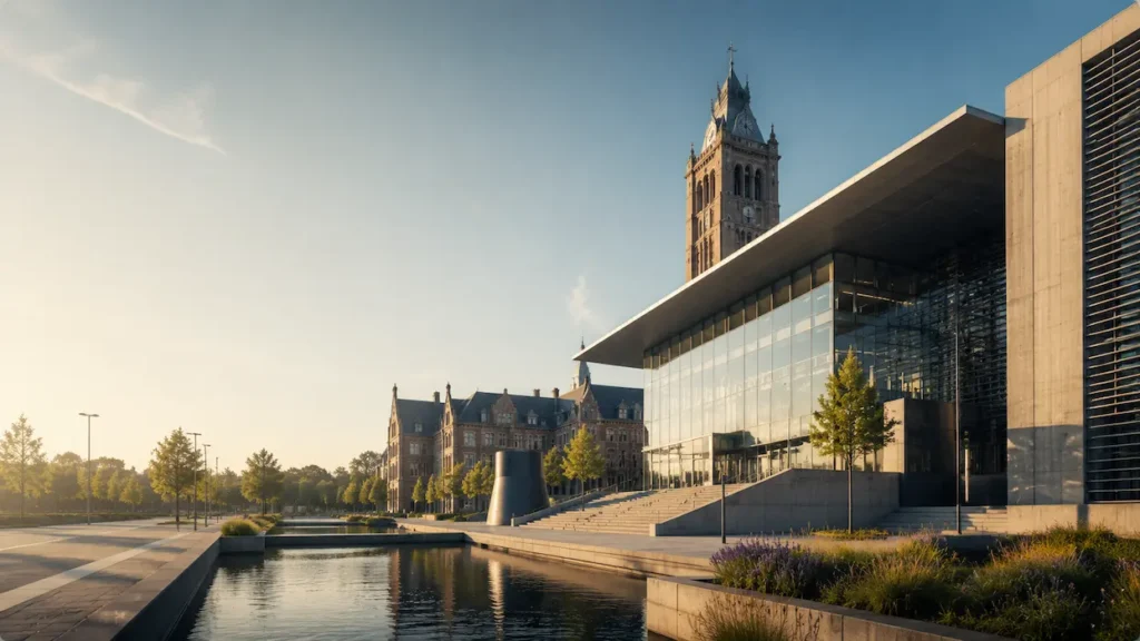 نمای Delft University of Technology در هلند